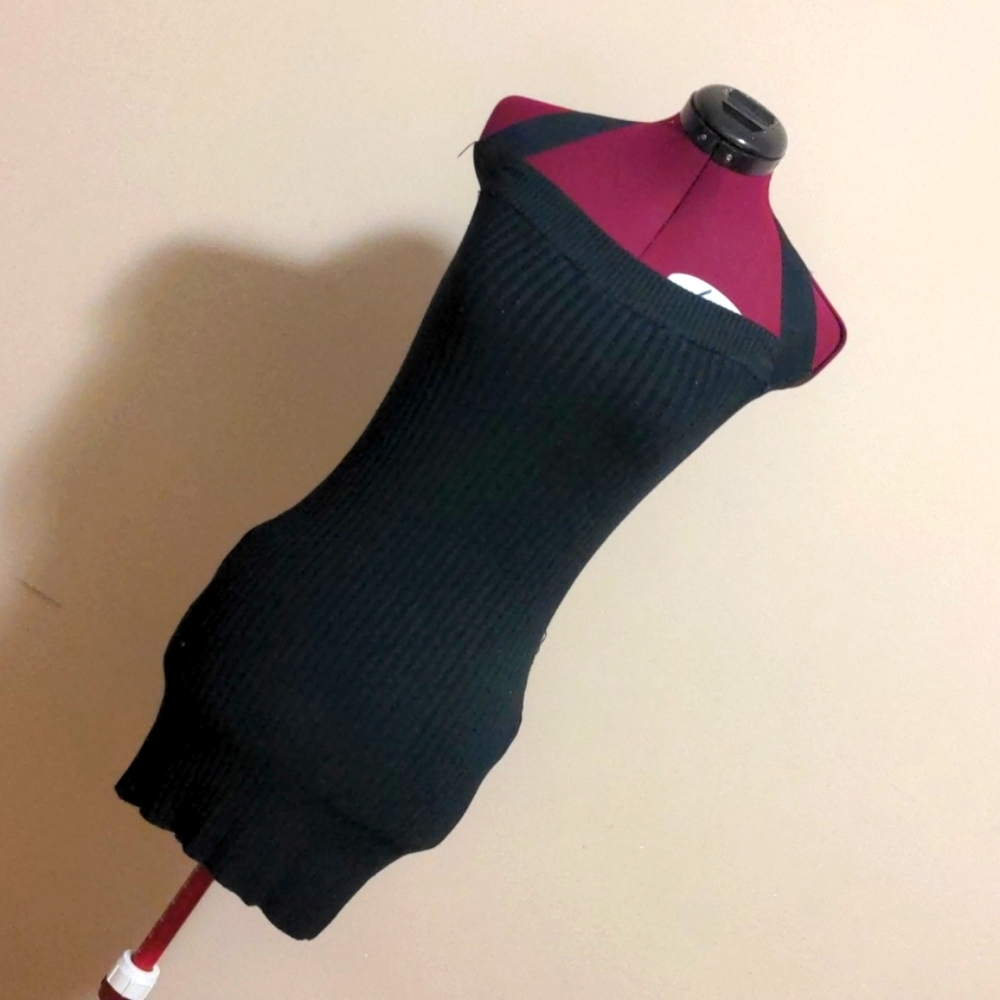 Wool halter style black dress